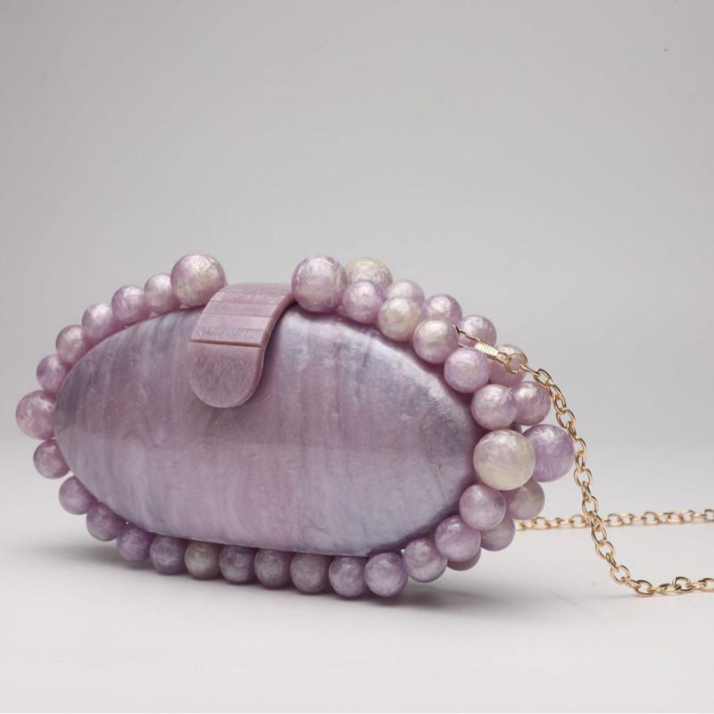 2025 New Elegant Pearl Marble Acrylic Clutch Bag Women Prom Evening Party Egg Shape Handbags Lady Wedding Shoulder Crossbody Bag лавандовый
2025 New Elegant Pearl Marble Acrylic Clutch Bag Women Prom Evening Party Egg Shape Handbags Lady Wedding Shoulder Crossbody Bag лавандовый