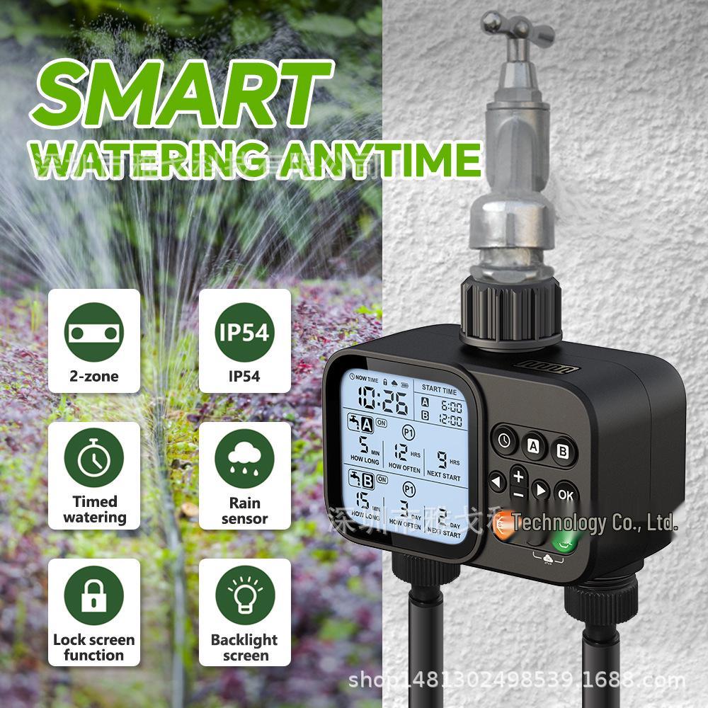 Dual Outlet Smart Irrigation Timer for Orchard and Lawn Watering
Dual Outlet Smart Irrigation Timer for Orchard and Lawn Watering