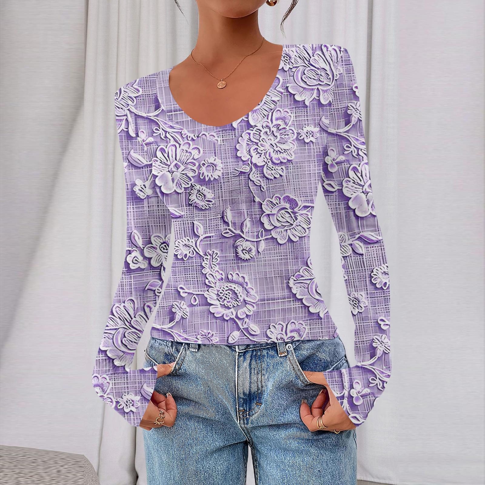Женский повседневный модный топ с глубоким V-образным вырезом, облегающий, укороченный, с цветочным принтом для прогулок M фиолетовый
Женский повседневный модный топ с глубоким V-образным вырезом, облегающий, укороченный, с цветочным принтом для прогулок M фиолетовый