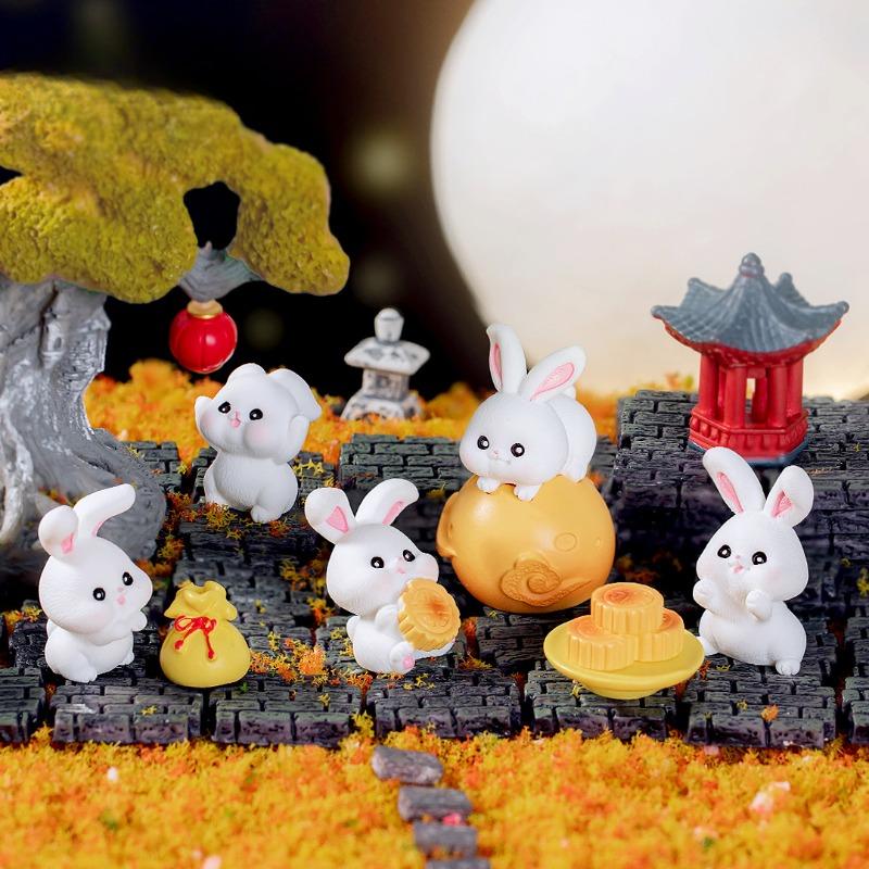 Mid-Autumn Festival Jade Rabbit Mooncakes Cute Animal Figurines Decorative Accessories, Resin Handicrafts and Small Ornaments No. 8
Mid-Autumn Festival Jade Rabbit Mooncakes Cute Animal Figurines Decorative Accessories, Resin Handicrafts and Small Ornaments No. 8