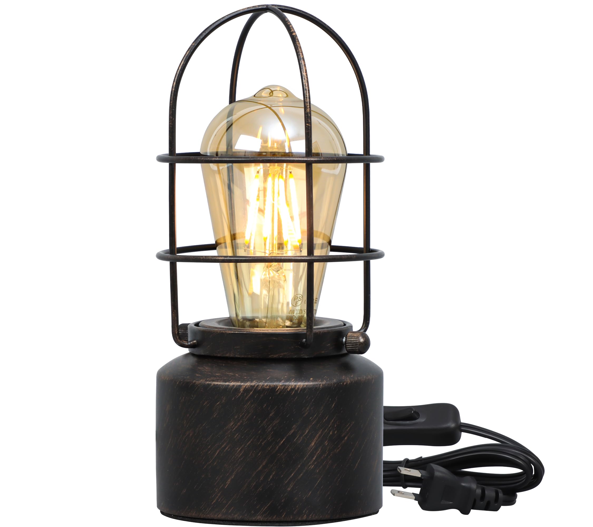 Hzfluo Table Lamp, Antique, Ambient Lighting, Stylish, Retro, Iron Base, with Switch, ST64 Edison Bulb, Warm White, 450lm, Bedside, Punk Style,
Hzfluo Table Lamp, Antique, Ambient Lighting, Stylish, Retro, Iron Base, with Switch, ST64 Edison Bulb, Warm White, 450lm, Bedside, Punk Style,