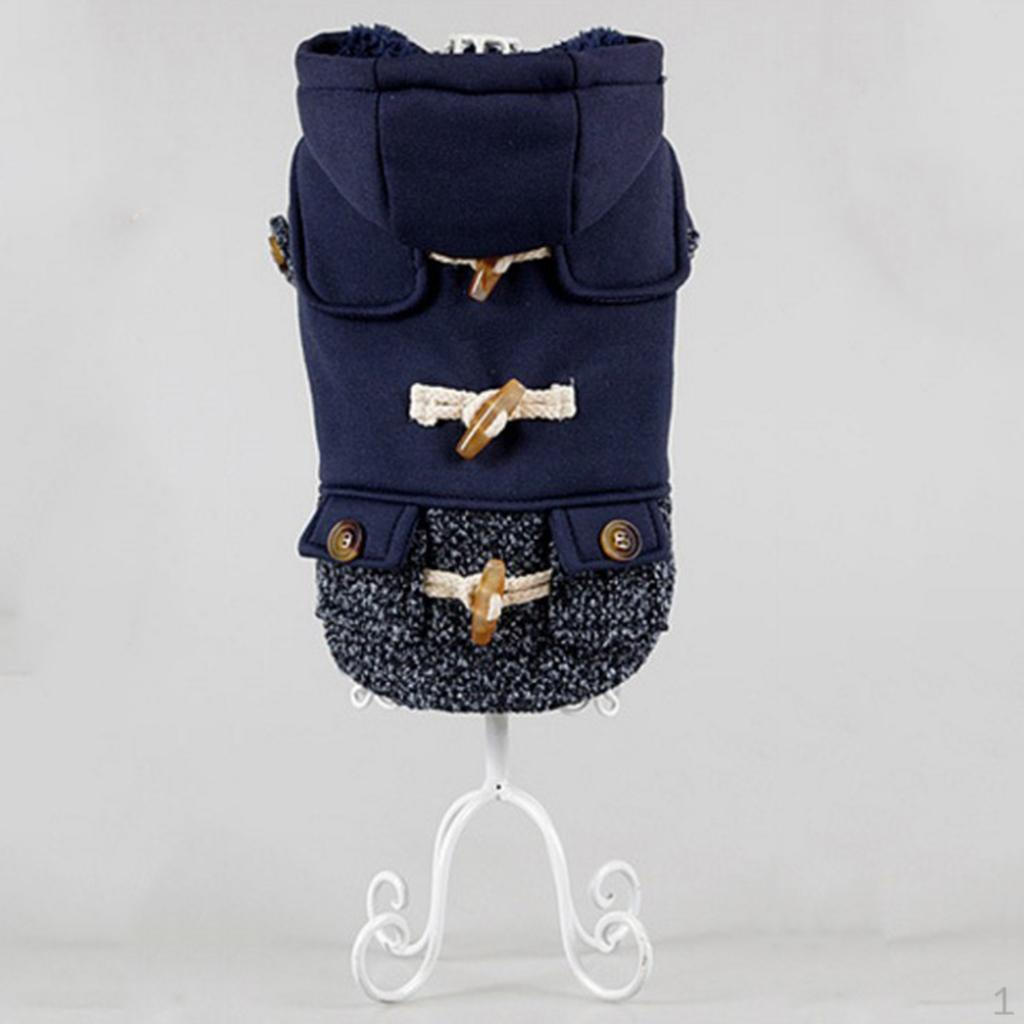 Dog Overcoat Winter Clothes Christmas Outfit With Horn Buttons Navy_S
Dog Overcoat Winter Clothes Christmas Outfit With Horn Buttons Navy_S