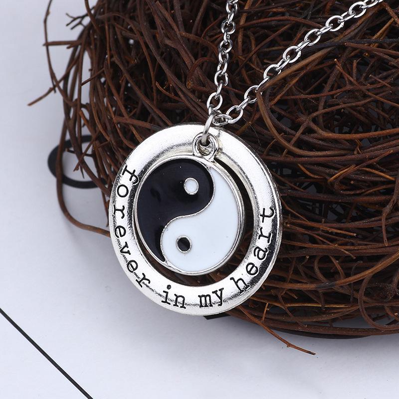 Fashion Creative Yin-Yang Taiji Eight Diagrams Necklace FOREVER IN MY HEART Couple Necklace Black and white #1
Fashion Creative Yin-Yang Taiji Eight Diagrams Necklace FOREVER IN MY HEART Couple Necklace Black and white #1