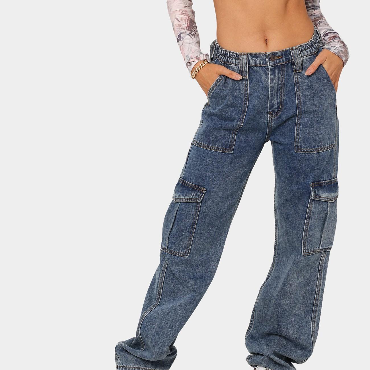 Женские прямые свободные широкие брюки-карго с несколькими карманами, повседневные джинсы для женщин XL серый
Женские прямые свободные широкие брюки-карго с несколькими карманами, повседневные джинсы для женщин XL серый