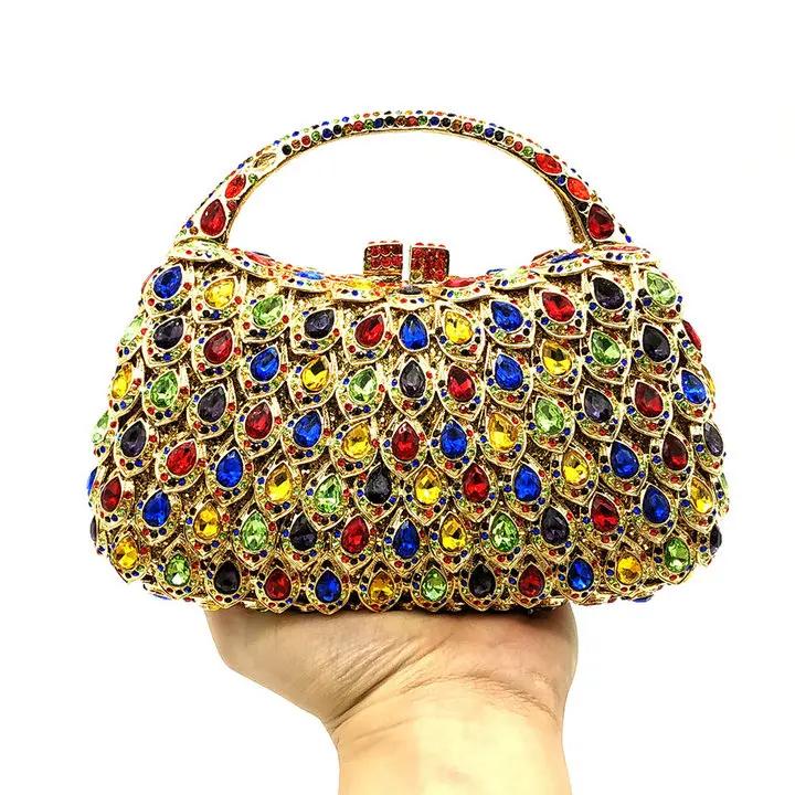 Boutique De FGG Pink Crystal Rhinestone Clutch Handbag Women Metal Minaudiere Top Handle Tote Purse Wedding Party Evening Bag Mini Size
Boutique De FGG Pink Crystal Rhinestone Clutch Handbag Women Metal Minaudiere Top Handle Tote Purse Wedding Party Evening Bag Mini Size