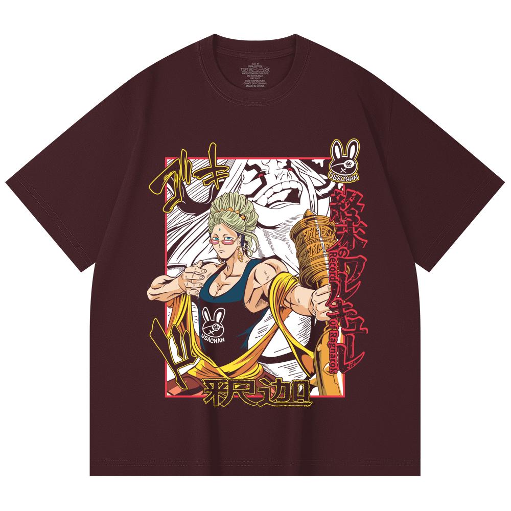 230 Gsm 100% Cotton Record of Ragnarok V5 Buddha Print Unisex Heavy Cotton T Shirt 2XL вина червоного кольору
230 Gsm 100% Cotton Record of Ragnarok V5 Buddha Print Unisex Heavy Cotton T Shirt 2XL вина червоного кольору