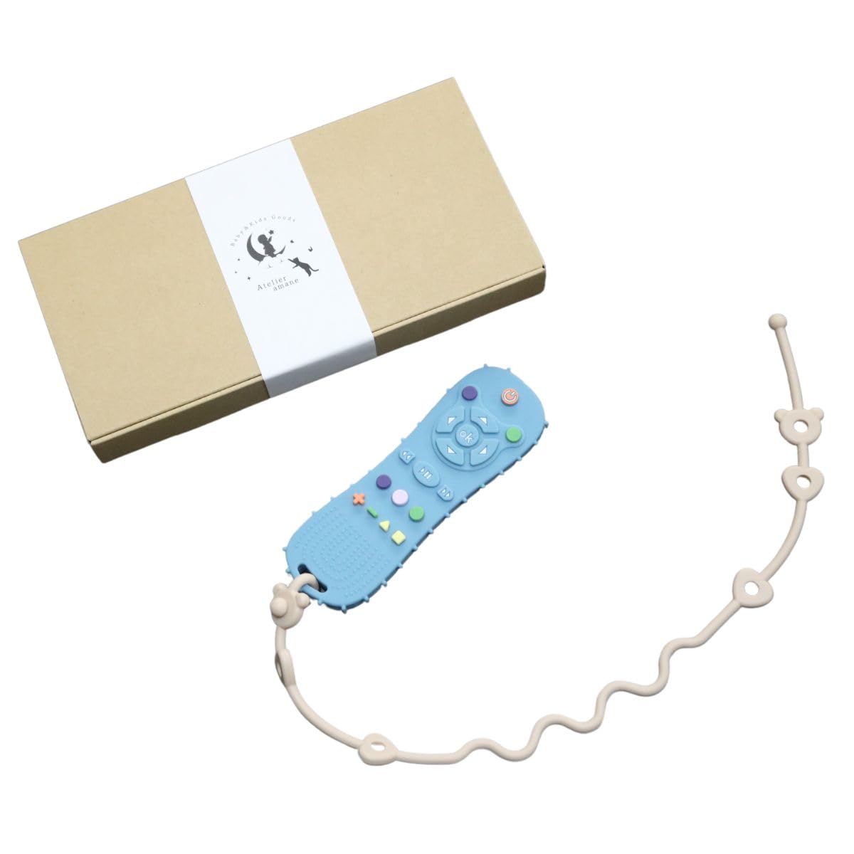 Atelier Air Mane Teething Toy with Silicone Remote Control and Silicone Strap Set Box Educational Washable Baby Gift for Small Gift for Teething Toy
Atelier Air Mane Teething Toy with Silicone Remote Control and Silicone Strap Set Box Educational Washable Baby Gift for Small Gift for Teething Toy