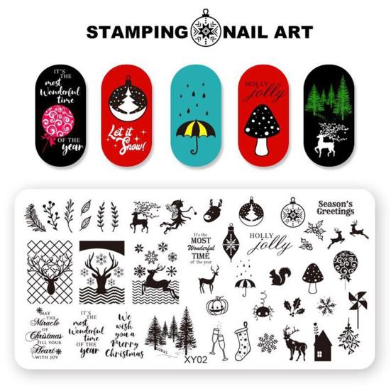 Nail Stamping Plate DIY Unlimited Choices Stainless Steel Christmas Themed Nail Art Plate
Nail Stamping Plate DIY Unlimited Choices Stainless Steel Christmas Themed Nail Art Plate