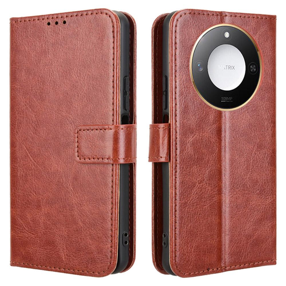 For Honor X60 5G/X9c Smart 5G Case Crazy Horse Texture PU Leather Phone Wallet Cover Brown
For Honor X60 5G/X9c Smart 5G Case Crazy Horse Texture PU Leather Phone Wallet Cover Brown