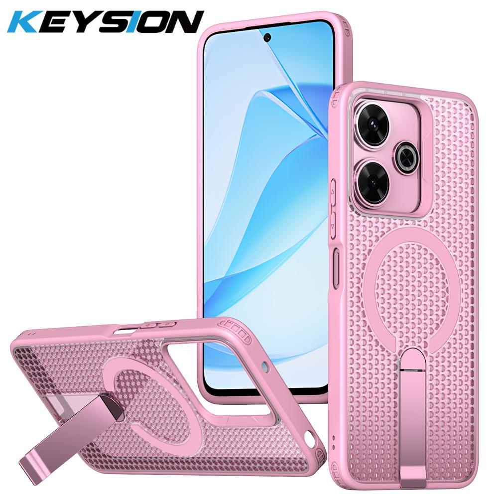 KEYSION Hollow Heat Dissipation Magnetic Case for Redmi 13 12 5G Cooling Hide Stand Shockproof Phone Cover for Xiaomi POCO M6 4G for POCO M6 рожевий
KEYSION Hollow Heat Dissipation Magnetic Case for Redmi 13 12 5G Cooling Hide Stand Shockproof Phone Cover for Xiaomi POCO M6 4G for POCO M6 рожевий