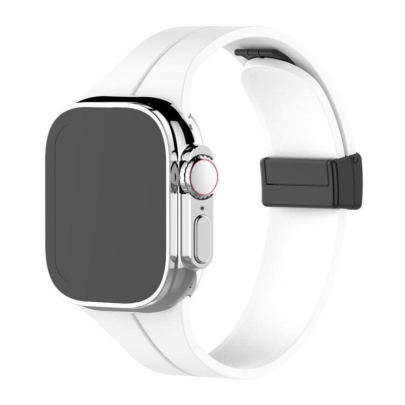 Compatible Silicone Magnetic Folding Buckle Band for Apple Watch S9/8/7/6/SE/Ultra 42mm
Compatible Silicone Magnetic Folding Buckle Band for Apple Watch S9/8/7/6/SE/Ultra 42mm