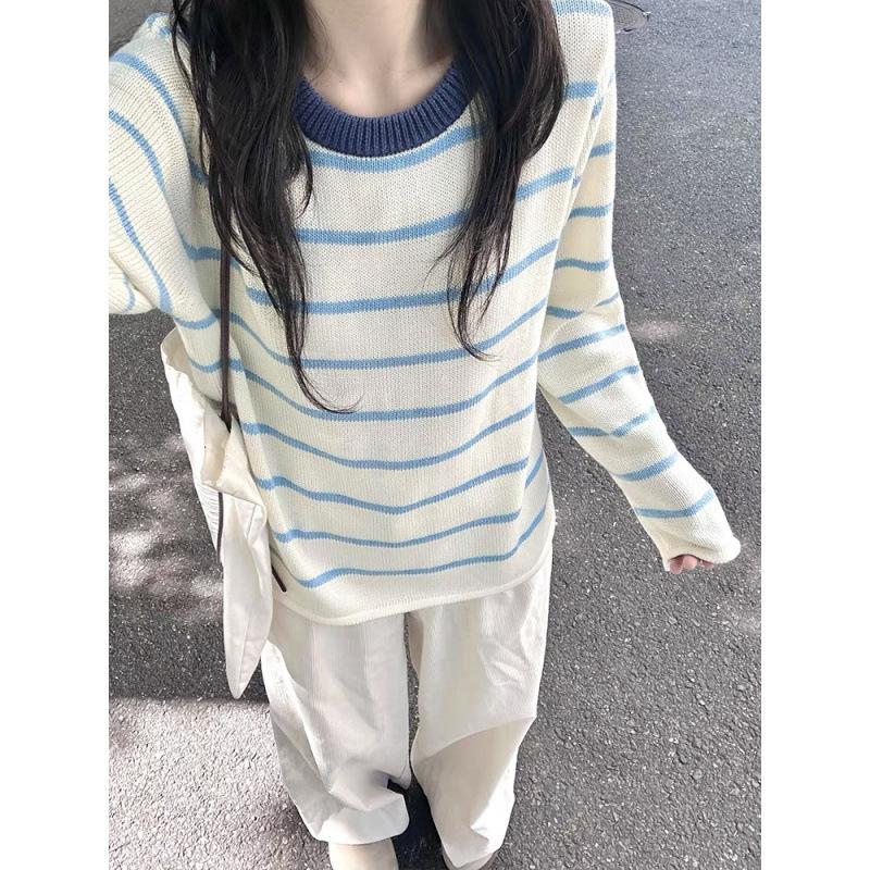 Французский нежный ветер цветовая гамма полосатый вязаный свитер женский осенний новый свободный темпераментный топ с длинными рукавами и круглым вырезом 412-312 (average size) белый
Французский нежный ветер цветовая гамма полосатый вязаный свитер женский осенний новый свободный темпераментный топ с длинными рукавами и круглым вырезом 412-312 (average size) белый