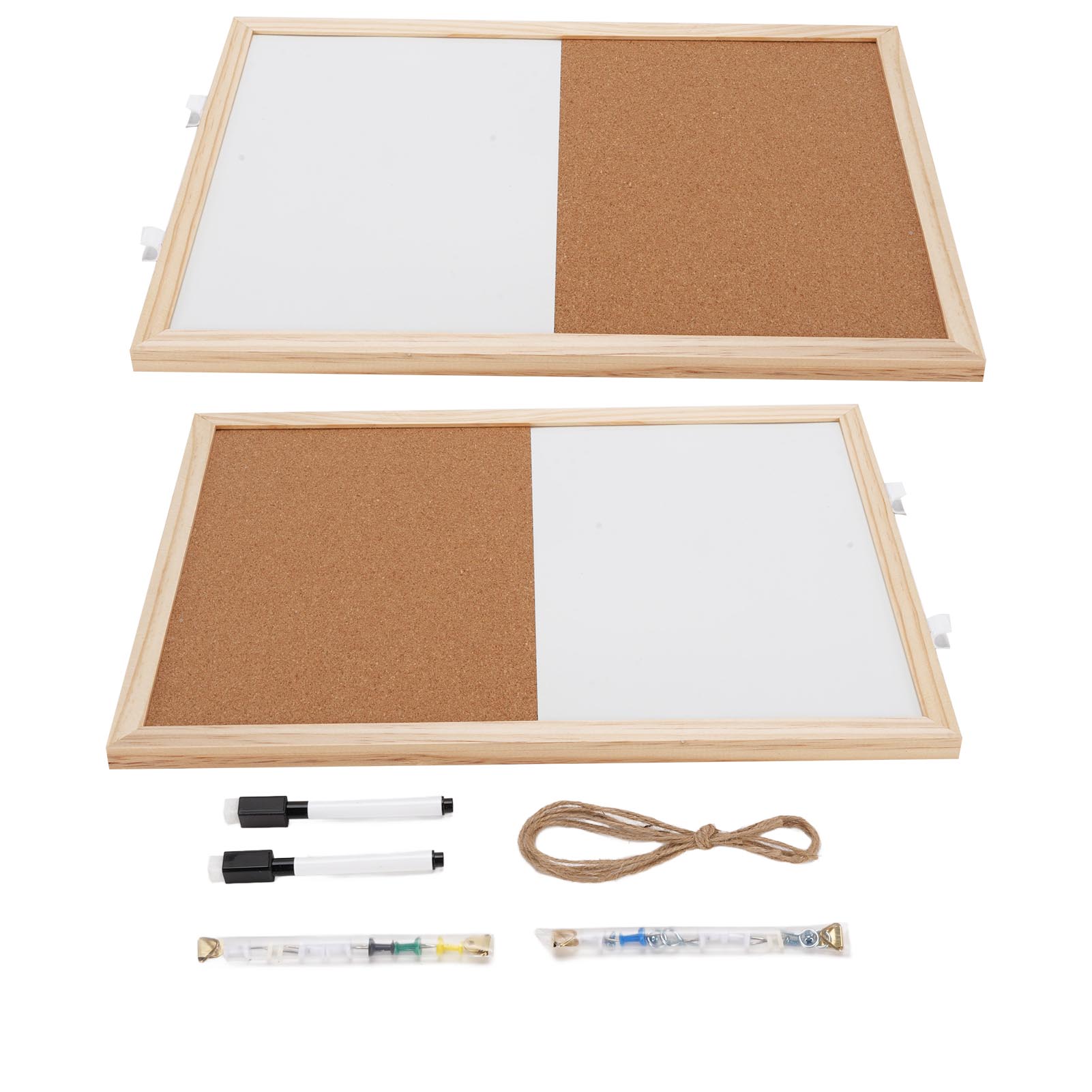 2PCS Corkboard Whiteboard Combo Magnetic Dry Erase Board and Cork Display Board for Home School
2PCS Corkboard Whiteboard Combo Magnetic Dry Erase Board and Cork Display Board for Home School