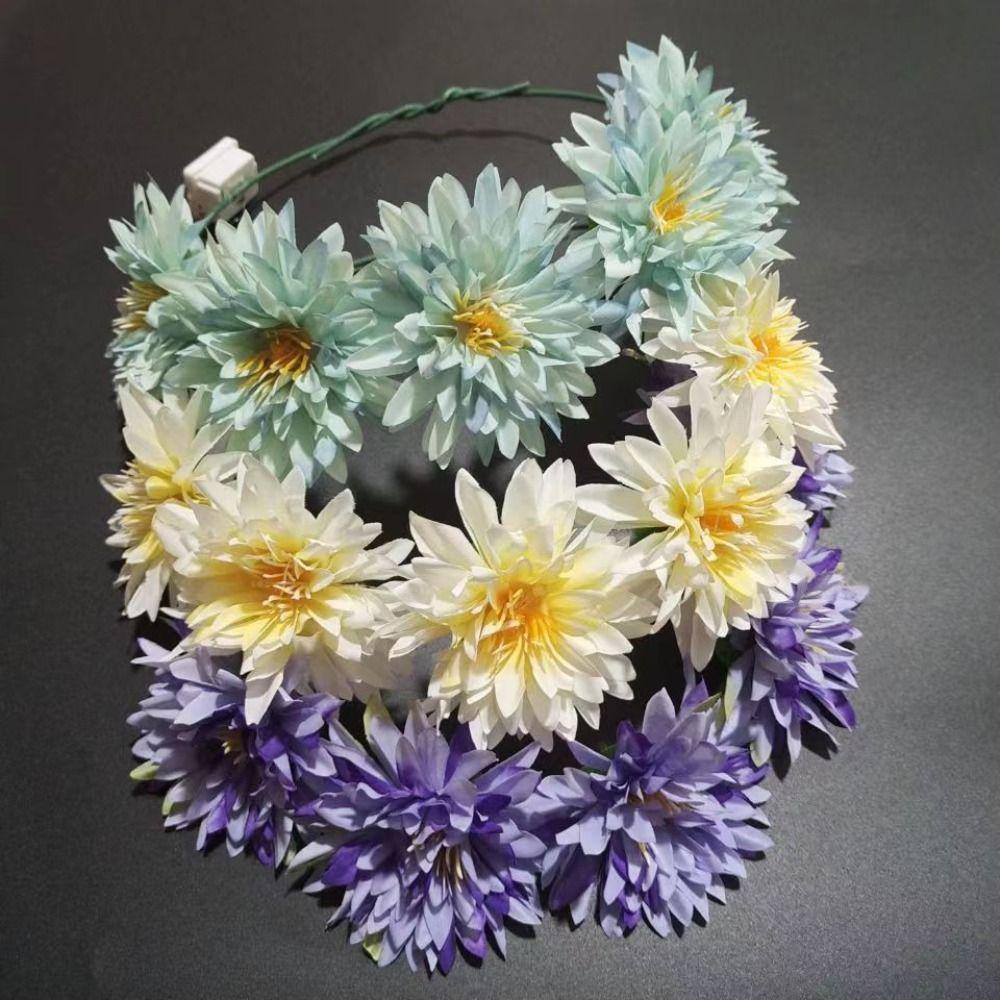 Birthday Party Luminous LED Light Wreath Headband Beach Headband Flower Crowns Glowing Wreath light pink-A
Birthday Party Luminous LED Light Wreath Headband Beach Headband Flower Crowns Glowing Wreath light pink-A