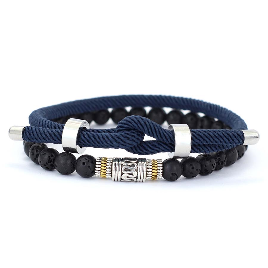 Stylish 2Pcs Men Bracelet Set 4mm Grade A Rope Charm Braslet 6mm Lava Onyx Stone Beaded Braclet Good Luck Red Cord Brazalete тёмно-синий
Stylish 2Pcs Men Bracelet Set 4mm Grade A Rope Charm Braslet 6mm Lava Onyx Stone Beaded Braclet Good Luck Red Cord Brazalete тёмно-синий