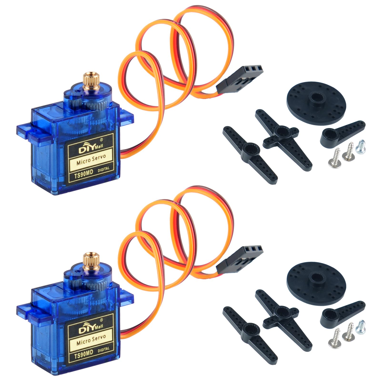 TS90MD Mini Digital Servo, Full Metal Gear 360 Degree Continuous Rotation, Micro Servo for Helicopters, Airplanes, Robot Car Models, 2 Pieces
TS90MD Mini Digital Servo, Full Metal Gear 360 Degree Continuous Rotation, Micro Servo for Helicopters, Airplanes, Robot Car Models, 2 Pieces