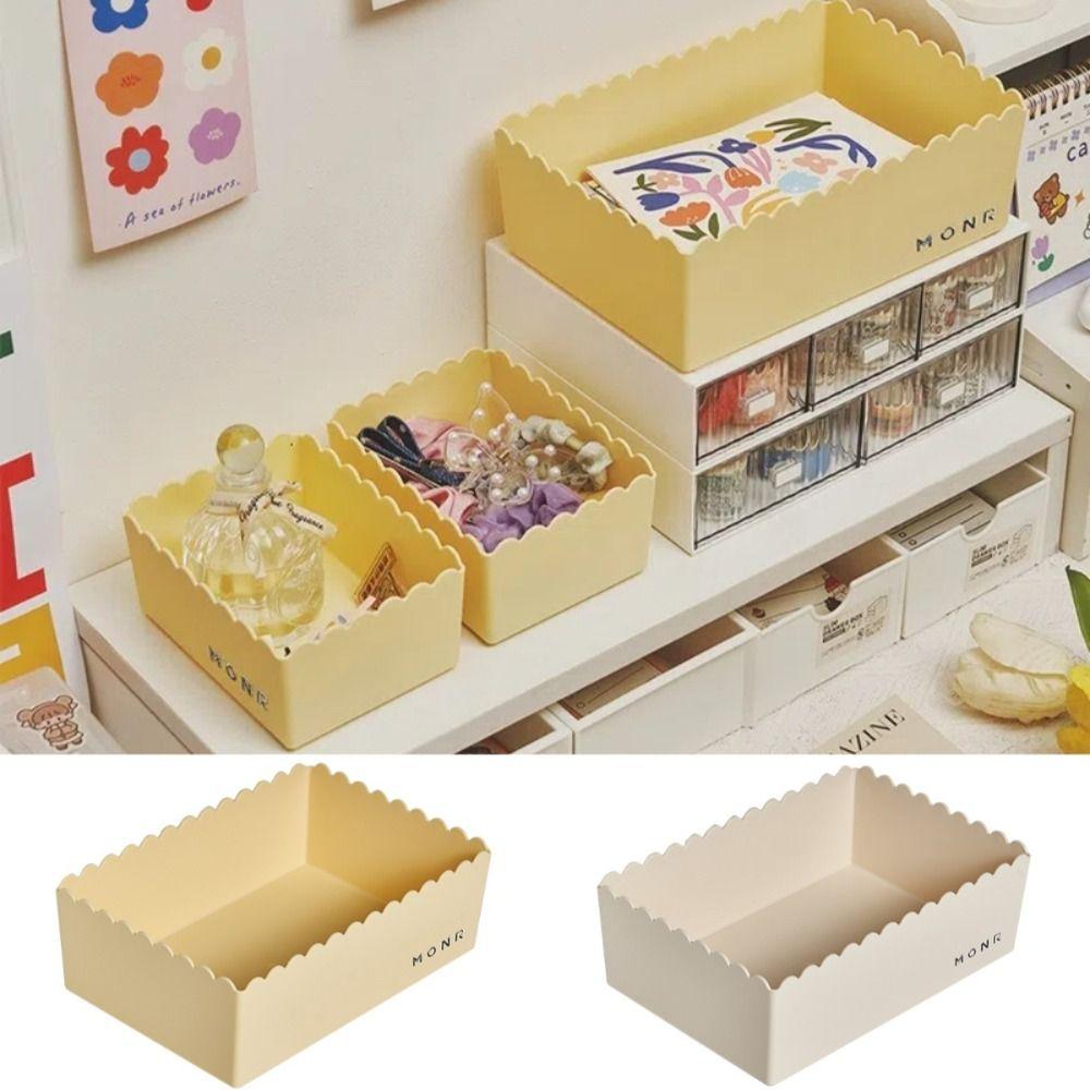 Portable Dormitory Desk Organizer Stackable Wavy Edge Storage Basket Student Dormitory Yellow-S
Portable Dormitory Desk Organizer Stackable Wavy Edge Storage Basket Student Dormitory Yellow-S