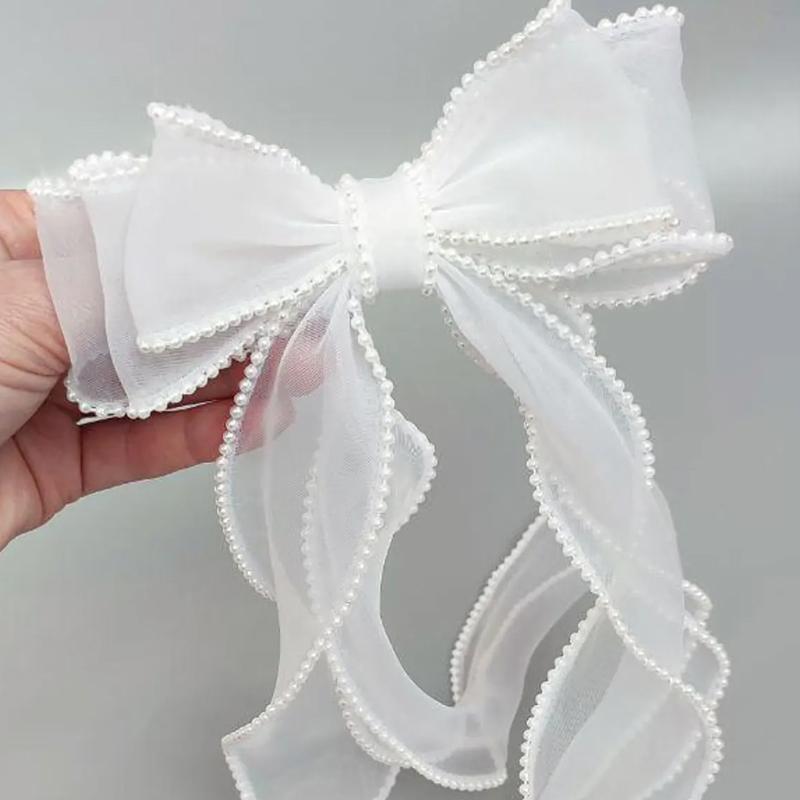 Handcrafted Beaded White Bow Bridal Hair Accessories Wedding Hair Decoration Bridal Shower Engagement Bridesmaid Bride Mrs Gift
Handcrafted Beaded White Bow Bridal Hair Accessories Wedding Hair Decoration Bridal Shower Engagement Bridesmaid Bride Mrs Gift