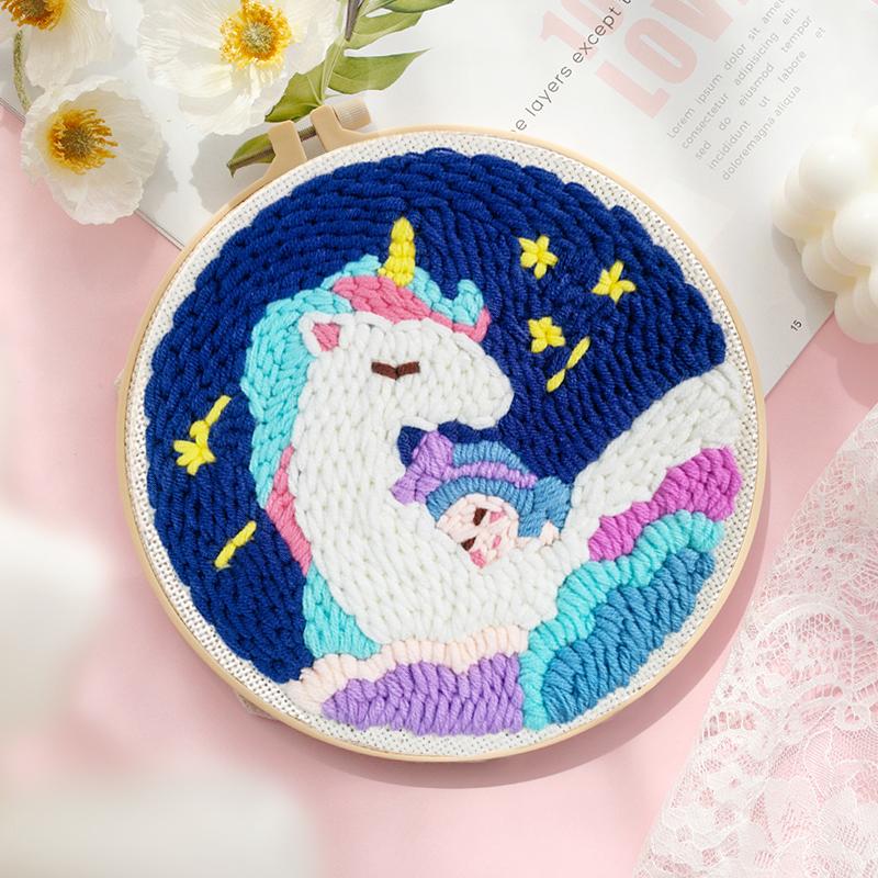 Punch Needle Embroidery Starter Kits Flower Easy Punch Needle Kits Animal Tool with Instruction Threader Fabric Yarns and Hoop 20*20cm
Punch Needle Embroidery Starter Kits Flower Easy Punch Needle Kits Animal Tool with Instruction Threader Fabric Yarns and Hoop 20*20cm