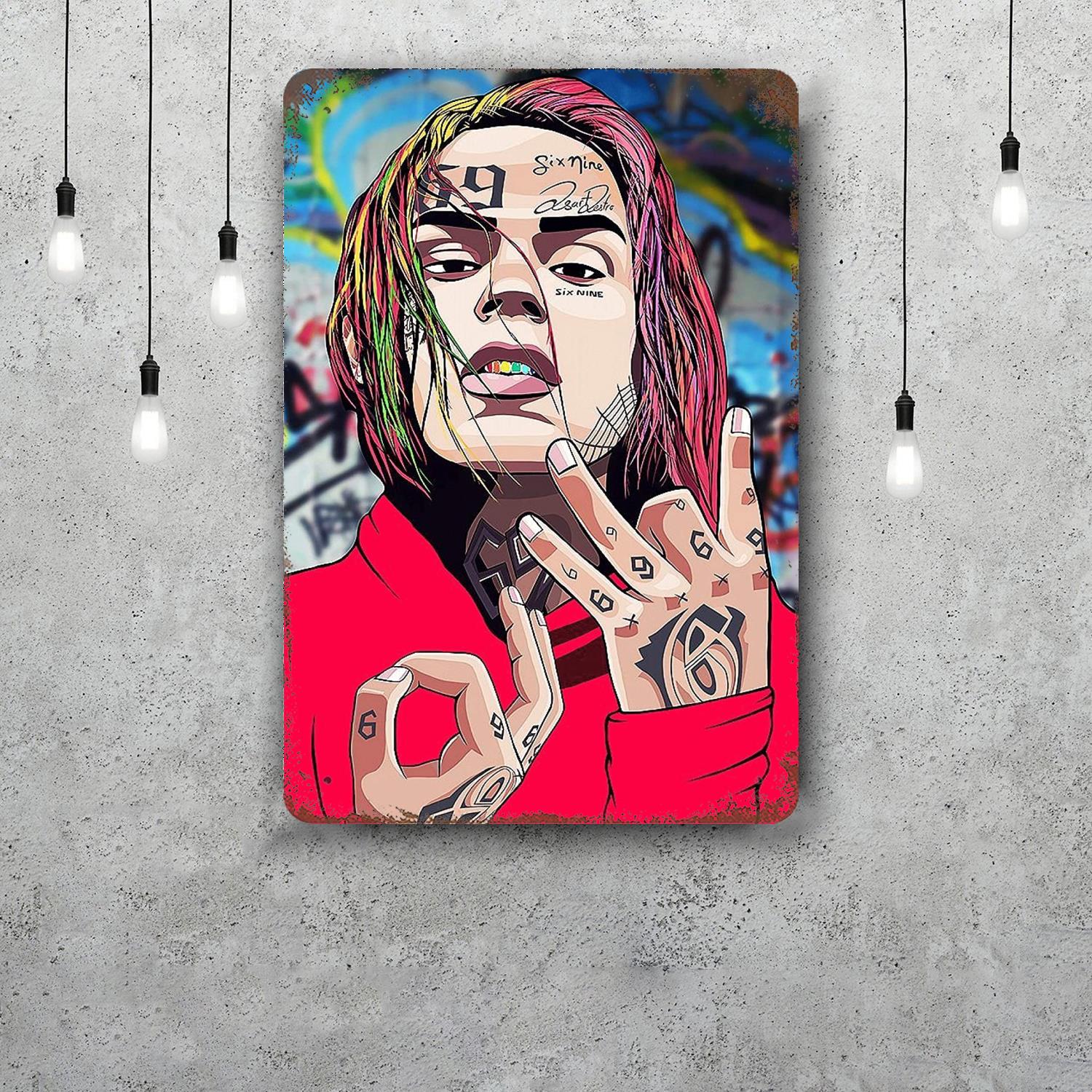 Tekashi 6ix9ine Metal Signs wall decor Vintage Tin Signs Captain Metal Poster Decor for Bar Pub Club Wall Decoration 20x30cm(7.8x11.8inch)
Tekashi 6ix9ine Metal Signs wall decor Vintage Tin Signs Captain Metal Poster Decor for Bar Pub Club Wall Decoration 20x30cm(7.8x11.8inch)