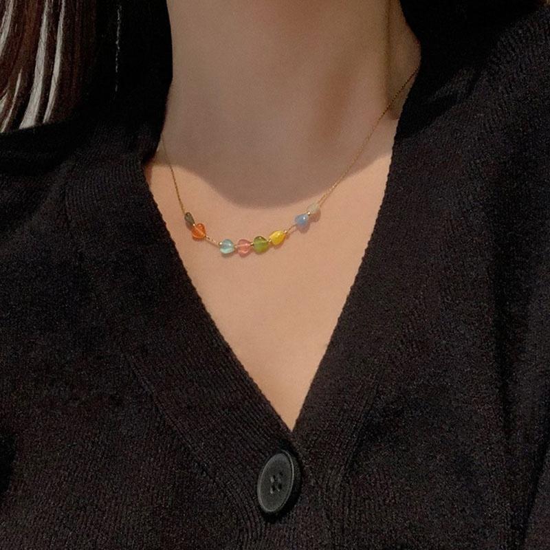 Модный сплав, многоцветный кристалл, сердце любви, ожерелье из бисера, милое и очаровательное ожерелье для свадебной вечеринки, ювелирные аксессуары, изысканные аксессуары ручной работы
Модный сплав, многоцветный кристалл, сердце любви, ожерелье из бисера, милое и очаровательное ожерелье для свадебной вечеринки, ювелирные аксессуары, изысканные аксессуары ручной работы