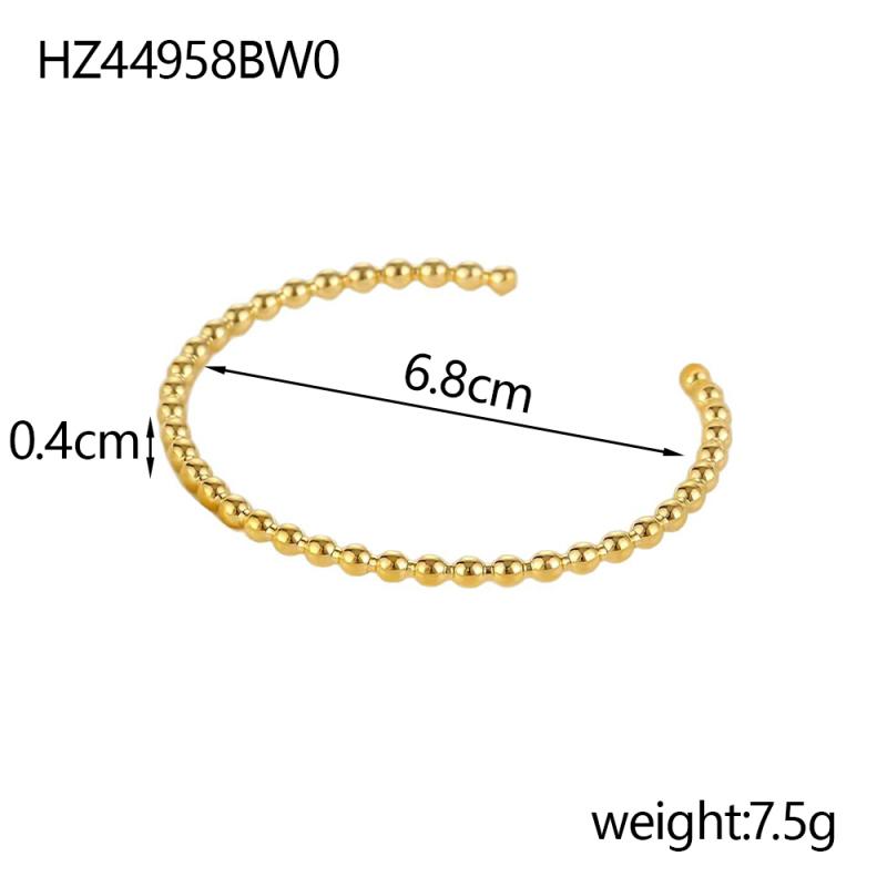 CARLIDANA Texture Trendy Stainless Steel Bracelet Open Cuff Beads Bangle Summer Trendy Adjustable Unisex Jewelry for Men Women
CARLIDANA Texture Trendy Stainless Steel Bracelet Open Cuff Beads Bangle Summer Trendy Adjustable Unisex Jewelry for Men Women