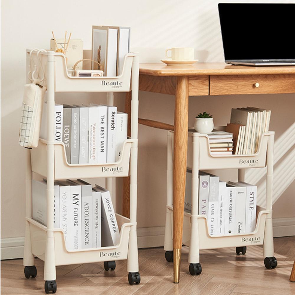 Slim 3-Tier Rolling Cart Storage Rack Under Desk Organizer for Home/Student Use with Wheels Type A
Slim 3-Tier Rolling Cart Storage Rack Under Desk Organizer for Home/Student Use with Wheels Type A
