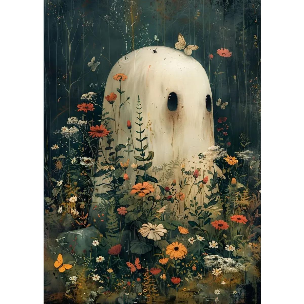 Cute Pumpkin Ghost Bohoo with Floral Flower Poster Prints Dark Academy Halloween Vintage Canvas Printing Wall Decor Mural 30x45cm No Frame
Cute Pumpkin Ghost Bohoo with Floral Flower Poster Prints Dark Academy Halloween Vintage Canvas Printing Wall Decor Mural 30x45cm No Frame