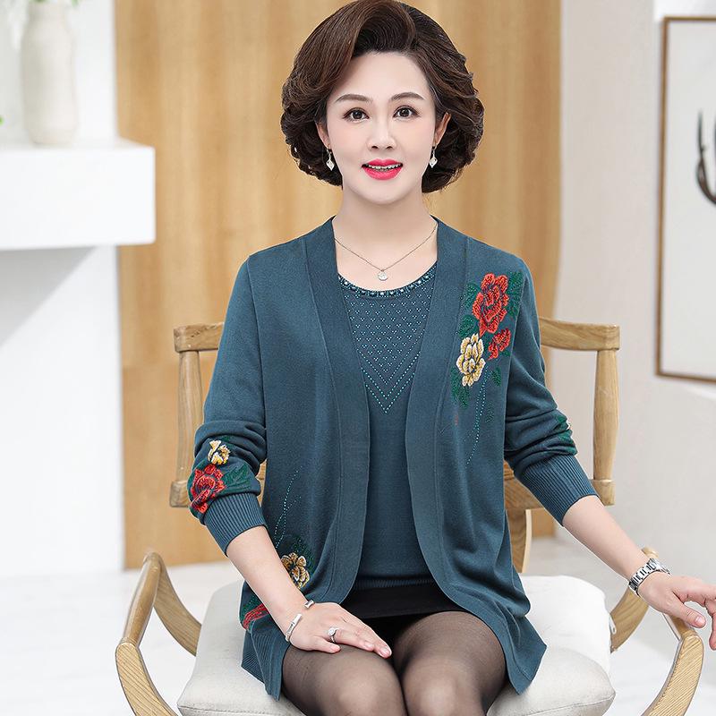Embroidered Two-Piece Knit Jacket & Base Layer for Women - Casual Long-Sleeved Spring Outfit for Middle-Aged & Elderly 3XL (120-135 lbs) зелений
Embroidered Two-Piece Knit Jacket & Base Layer for Women - Casual Long-Sleeved Spring Outfit for Middle-Aged & Elderly 3XL (120-135 lbs) зелений