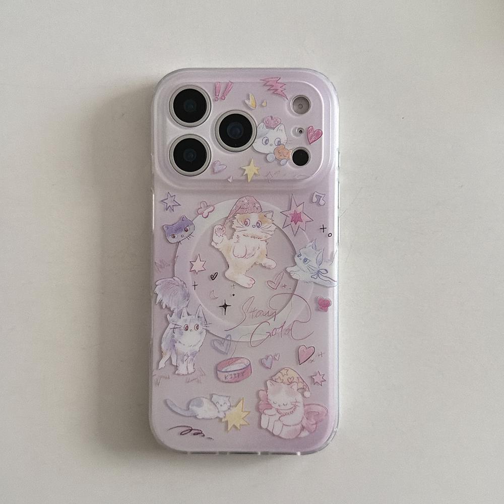 Funny Cute Kitten Cartoon Cat Magnetic Grip Tok Phone Case for iPhone 15 14 16 17 Pro Max 13 Wireless Charge Cover for Magsafe iPhone 14 Pro
Funny Cute Kitten Cartoon Cat Magnetic Grip Tok Phone Case for iPhone 15 14 16 17 Pro Max 13 Wireless Charge Cover for Magsafe iPhone 14 Pro