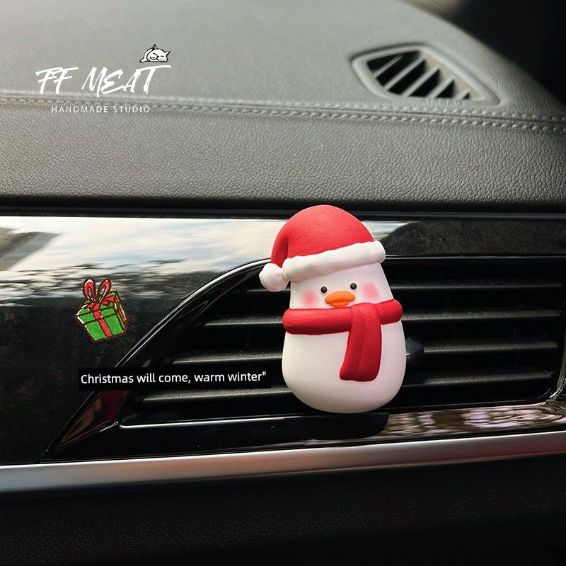Car Air Freshener Cute Christmas Tilted-Head Duck Car Dashboard Vent Solid Aroma Diffuser Stone Decoration Gift Christmas Hat Duck (1 Bottle of Essential Oil)
Car Air Freshener Cute Christmas Tilted-Head Duck Car Dashboard Vent Solid Aroma Diffuser Stone Decoration Gift Christmas Hat Duck (1 Bottle of Essential Oil)