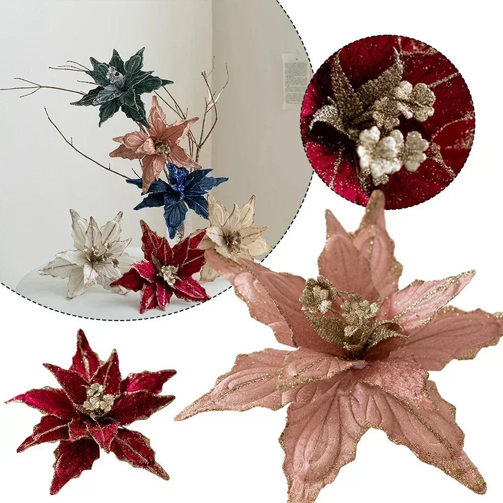 28cm Christmas Poinsettia Glitter Flower Hanging Xmas Party Tree Decoration Home Wedding Party Tree Decoration темно-синий
28cm Christmas Poinsettia Glitter Flower Hanging Xmas Party Tree Decoration Home Wedding Party Tree Decoration темно-синий