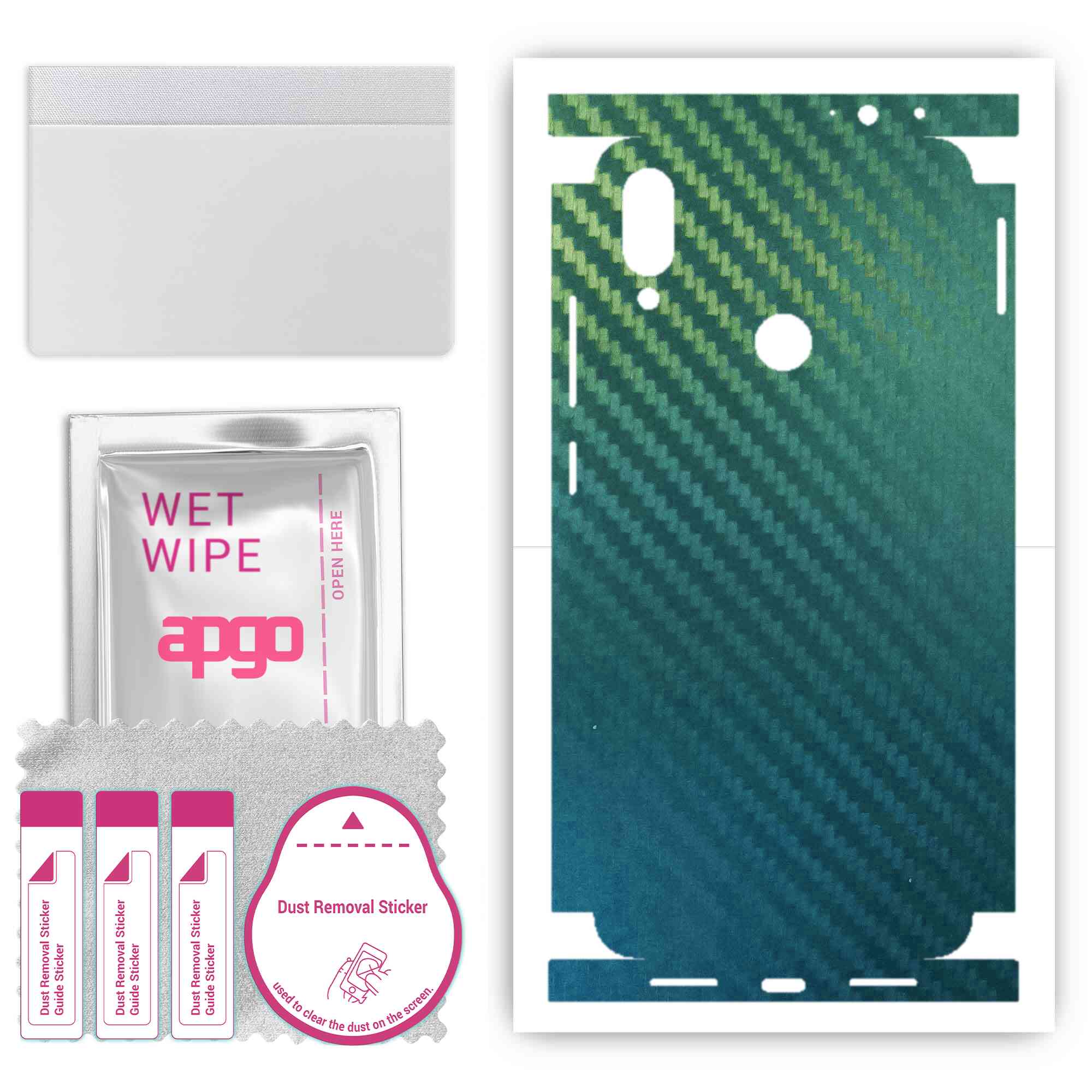 Apgo Protective Skin Sticker for the back+sides compatible with Xiaomi Redmi Note 7, Full Wrap Film, Foil, Vinyl - Pattern Carbon Chameleon CAKA1
Apgo Protective Skin Sticker for the back+sides compatible with Xiaomi Redmi Note 7, Full Wrap Film, Foil, Vinyl - Pattern Carbon Chameleon CAKA1