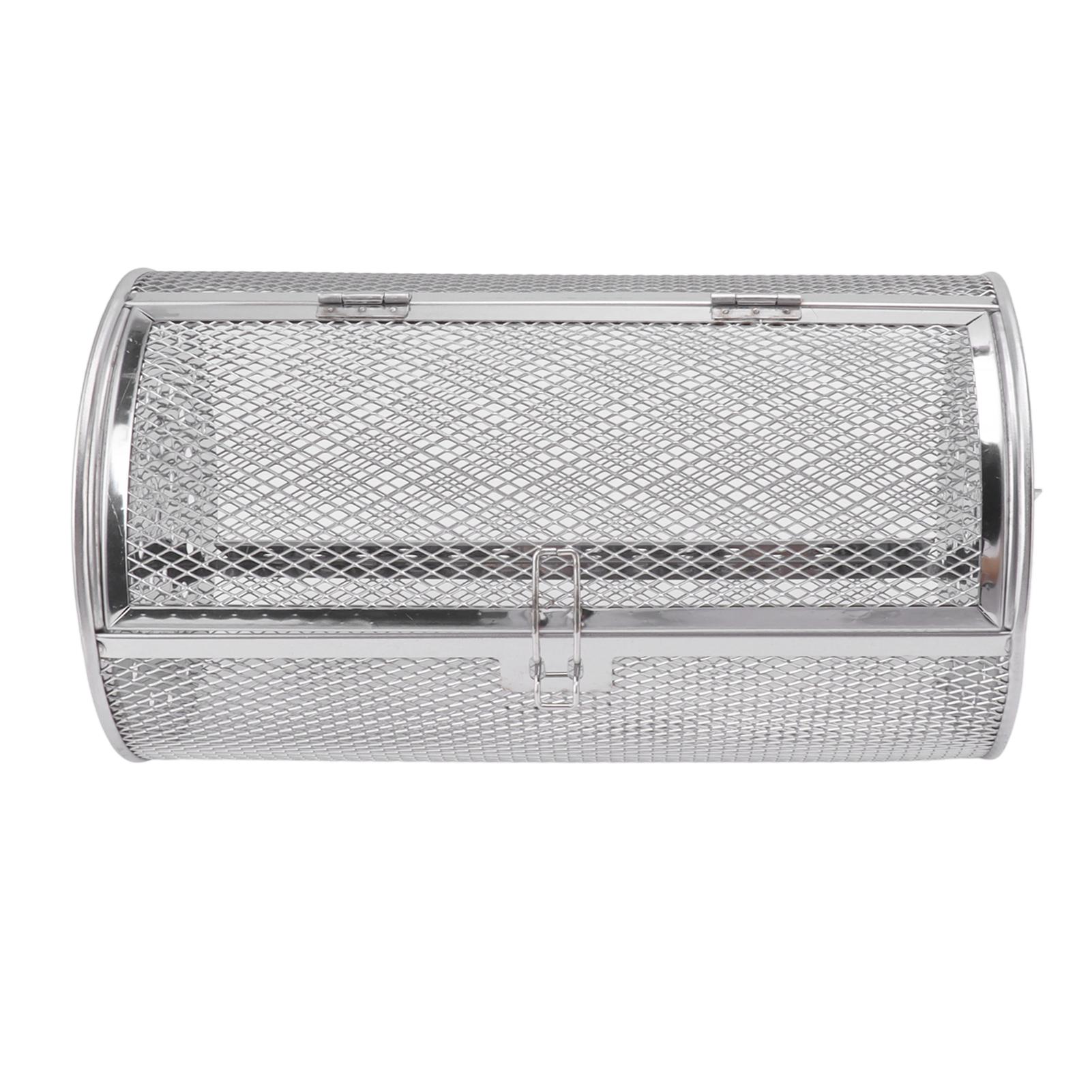 Rolling Grilling Basket Stainless Steel Grill Cage Round Stainless Steel BBQ Grill Mesh for Peanut L(for 6.5-9kg)
Rolling Grilling Basket Stainless Steel Grill Cage Round Stainless Steel BBQ Grill Mesh for Peanut L(for 6.5-9kg)