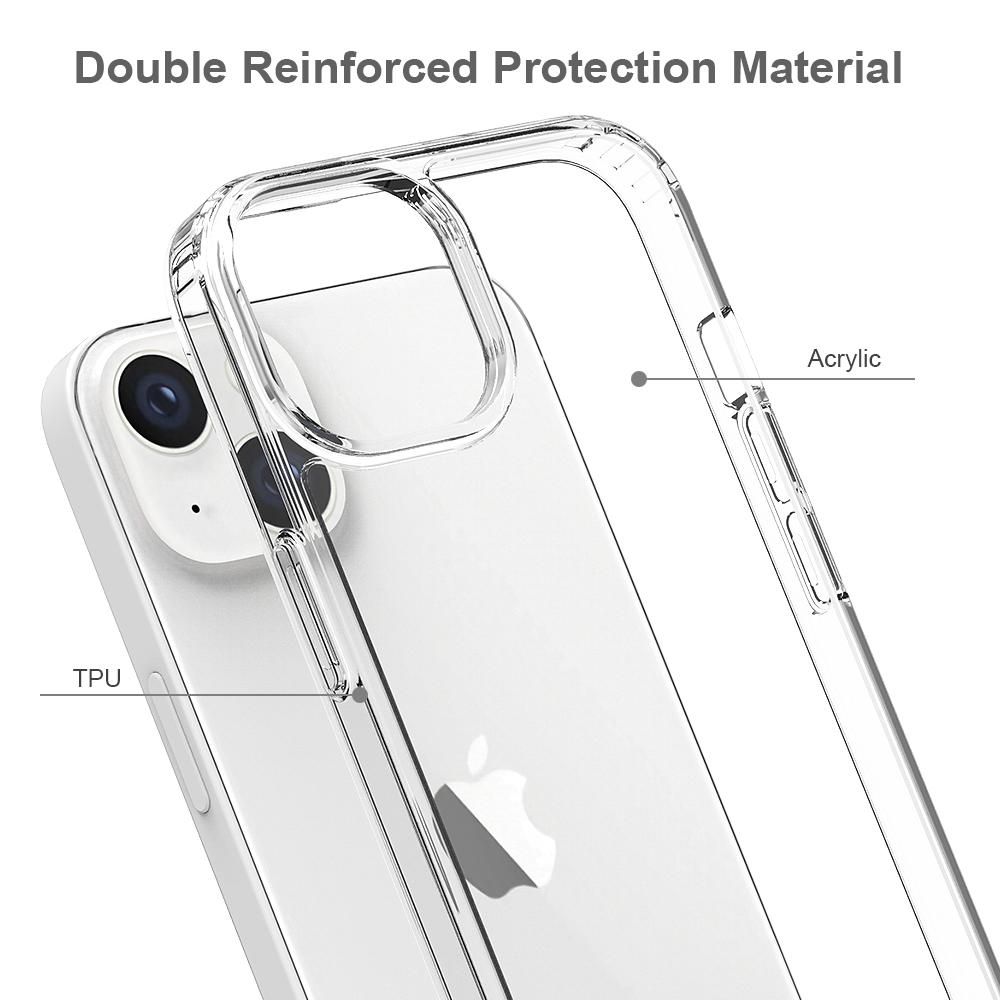 For iPhone 14 6.1 inch Mobile Phone Case Transparent Hard Acrylic Back+Soft TPU Edge Drop Protection Cover A
For iPhone 14 6.1 inch Mobile Phone Case Transparent Hard Acrylic Back+Soft TPU Edge Drop Protection Cover A