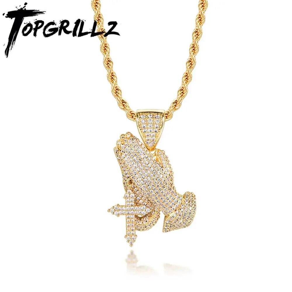 TOPGRILLZ Iced Out Молящаяся Рука Кулон Ожерелье с Крестом Золотого Цвета Хип-Хоп Модные Очаровательные Ювелирные Изделия Подарок Для Мужчин Женщин
TOPGRILLZ Iced Out Молящаяся Рука Кулон Ожерелье с Крестом Золотого Цвета Хип-Хоп Модные Очаровательные Ювелирные Изделия Подарок Для Мужчин Женщин