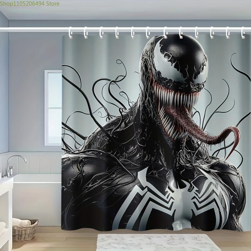 1pc MARVEL Venom Shower Curtain - Polyester Bathroom Decor with Hooks, Machine Washable Vibrant Cartoon Art Design for Superhe 90x180cm
1pc MARVEL Venom Shower Curtain - Polyester Bathroom Decor with Hooks, Machine Washable Vibrant Cartoon Art Design for Superhe 90x180cm