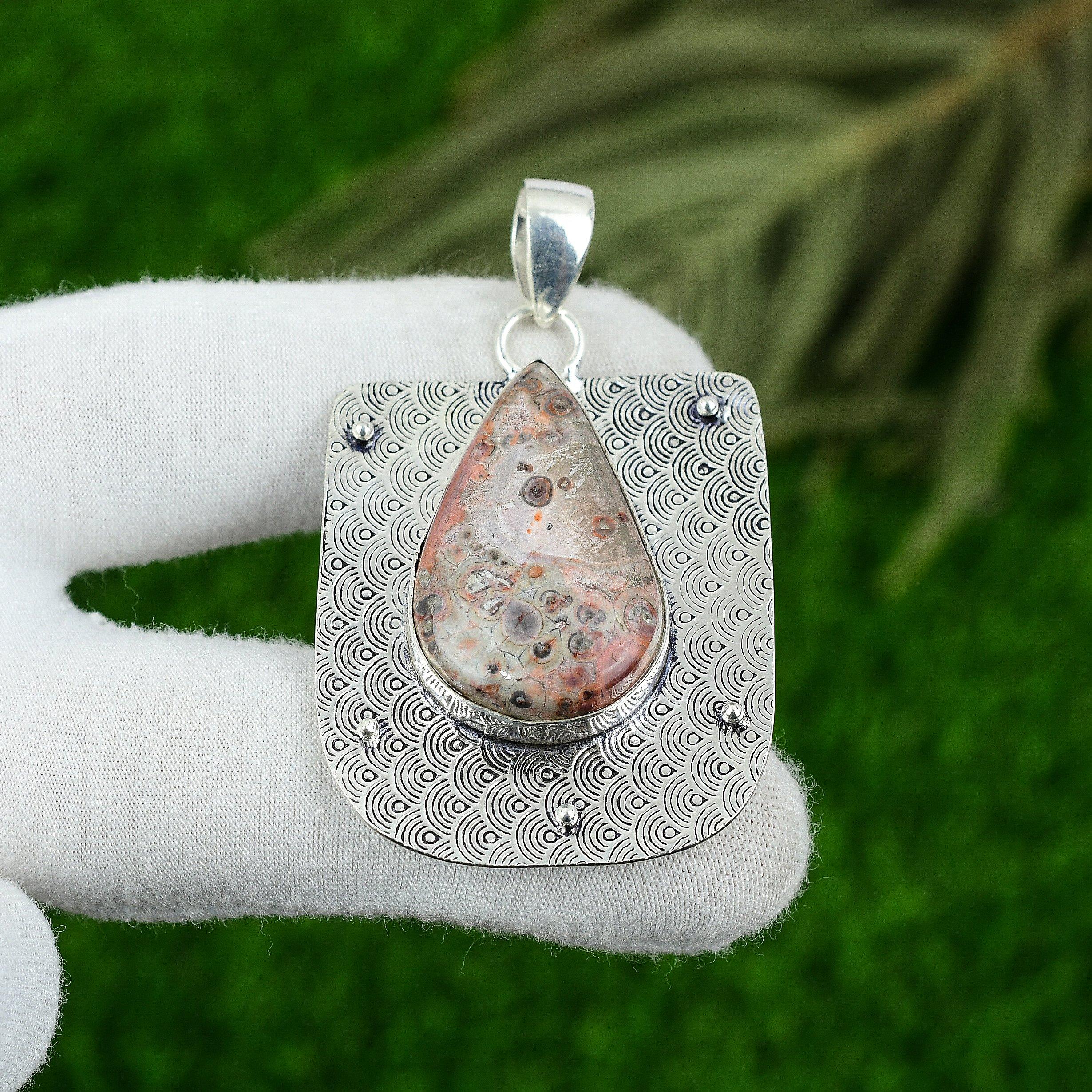 Sterling Silver Pear Ocean Jasper Stone Anniversary Bezel Mother Wedding Pendant
Sterling Silver Pear Ocean Jasper Stone Anniversary Bezel Mother Wedding Pendant