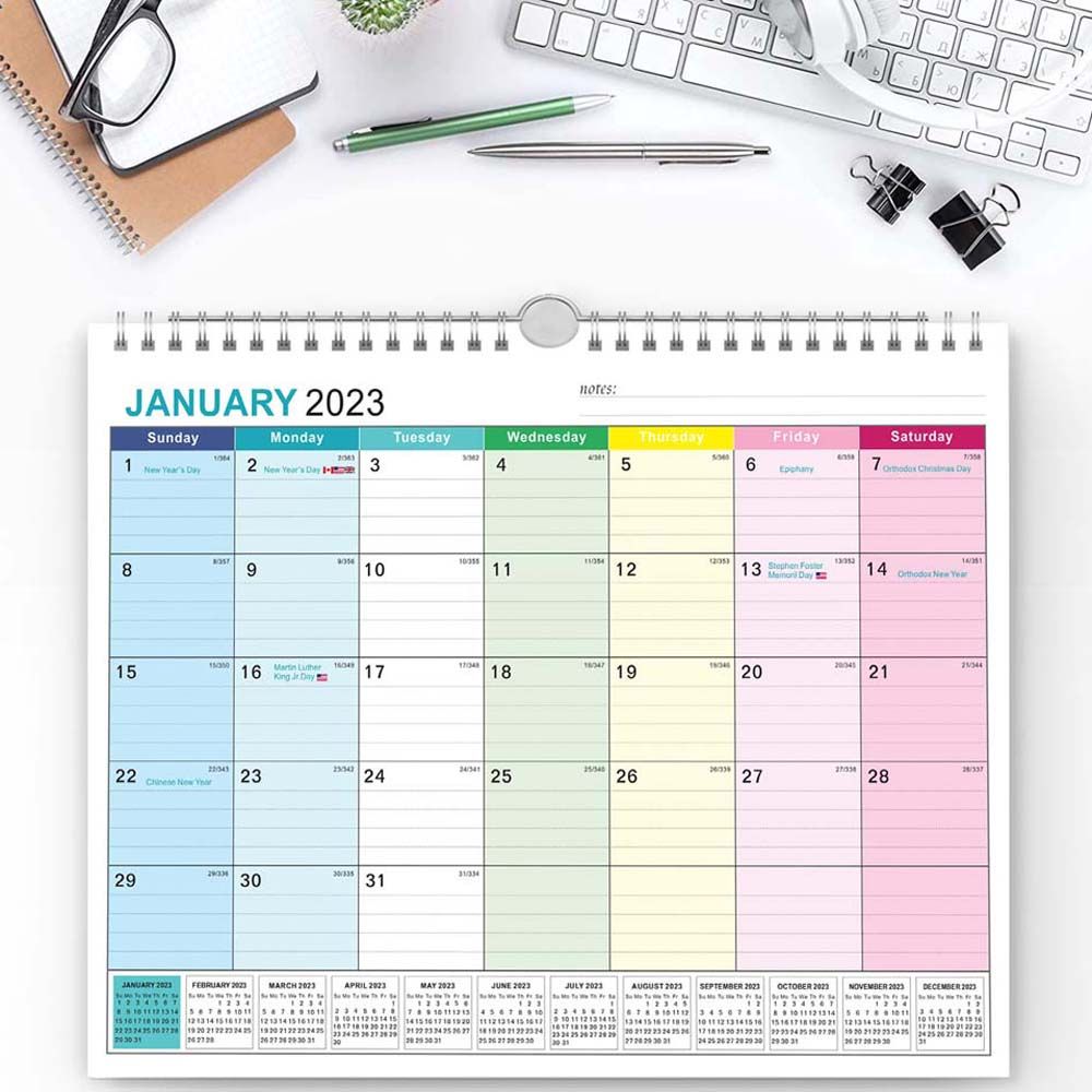 Table Planner Schedule Organizer Coil Calendar Wall Calendar 2022-2023 English Calendar
Table Planner Schedule Organizer Coil Calendar Wall Calendar 2022-2023 English Calendar