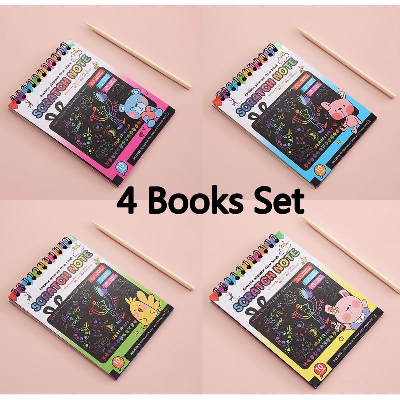 4 Books Rainbow Scratch Paper Art Notebooks Scratch Note Pads Rainbow Black Scratch Off Note Sheet for Boys Girls Birthday Gift
4 Books Rainbow Scratch Paper Art Notebooks Scratch Note Pads Rainbow Black Scratch Off Note Sheet for Boys Girls Birthday Gift