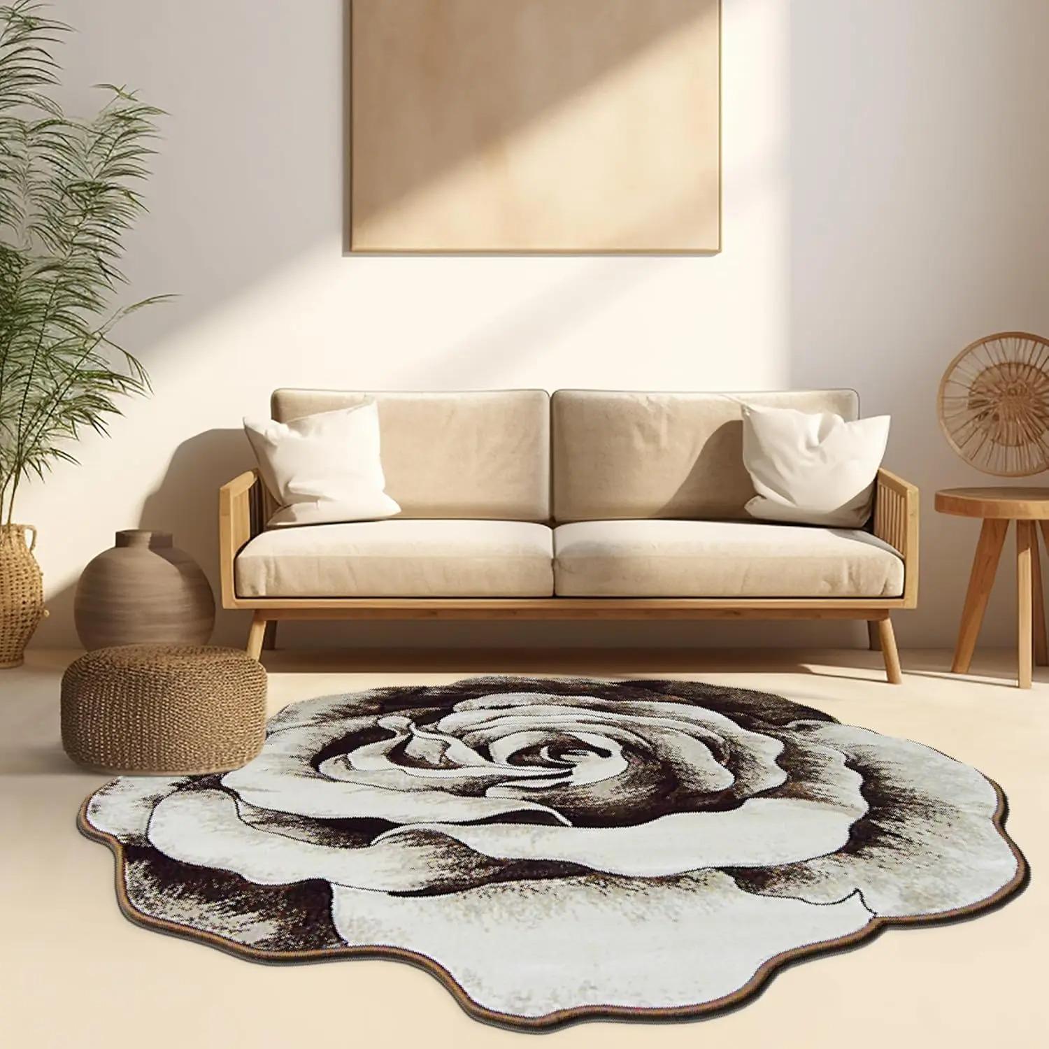 VIKAMA Flannel Carpet Boho Coffee Table Sofa Cushion Bedroom Rose Floor Rug Round Rug Non-slip Mat Washable Durable Home Decor 60cm 24inch
VIKAMA Flannel Carpet Boho Coffee Table Sofa Cushion Bedroom Rose Floor Rug Round Rug Non-slip Mat Washable Durable Home Decor 60cm 24inch