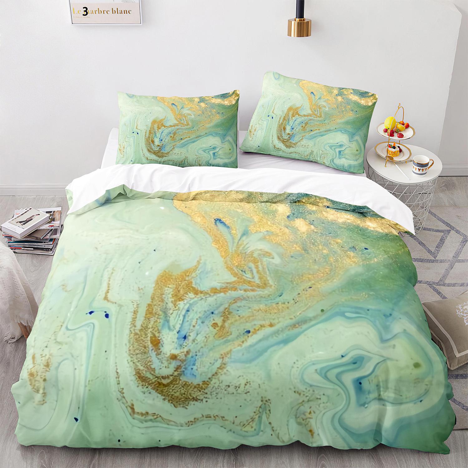 Набір підодіяльників із мармуру King/Queen Size White Gold Abstract Marble Texture Printed Комплект постільної білизни Абстрактний поліестеровий підодіяльник EU Double(200x200cm)
Набір підодіяльників із мармуру King/Queen Size White Gold Abstract Marble Texture Printed Комплект постільної білизни Абстрактний поліестеровий підодіяльник EU Double(200x200cm)