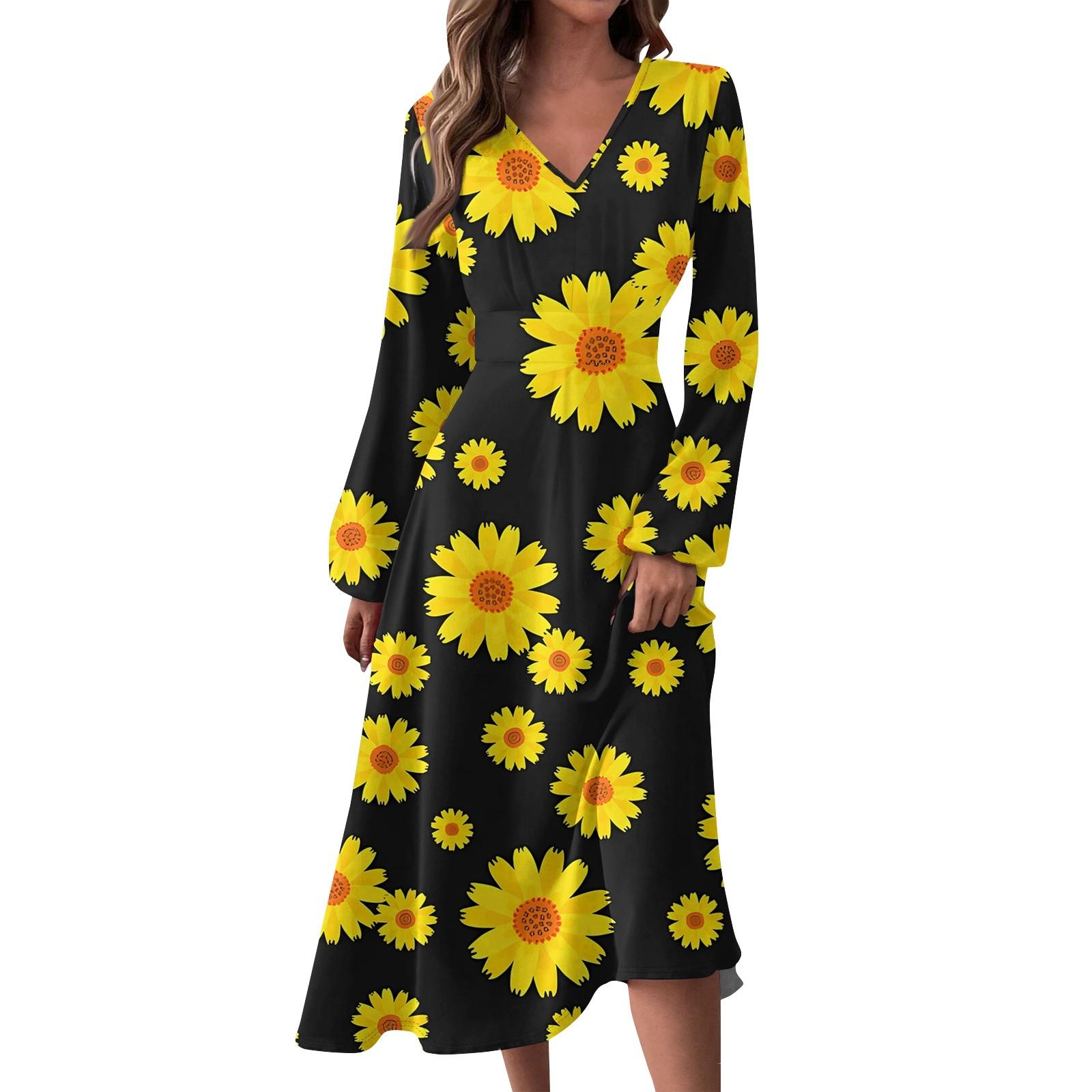 Женское осенне-зимнее повседневное модное длинное платье с v-образным вырезом и длинным рукавом с принтом XXL жёлтый
Женское осенне-зимнее повседневное модное длинное платье с v-образным вырезом и длинным рукавом с принтом XXL жёлтый