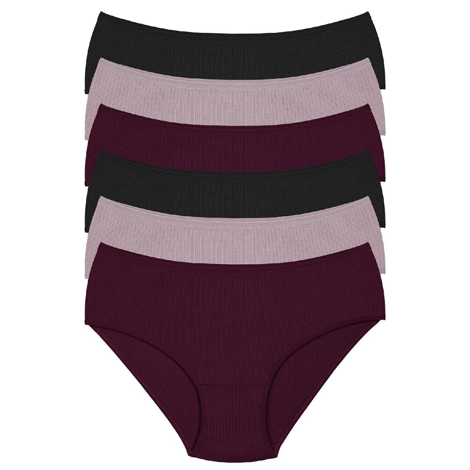 100% Cotton, High Waist, Ribbed, 6-piece Women s Panties: 2 Black, 2 Plum, 2 Mink M сливовий
100% Cotton, High Waist, Ribbed, 6-piece Women s Panties: 2 Black, 2 Plum, 2 Mink M сливовий