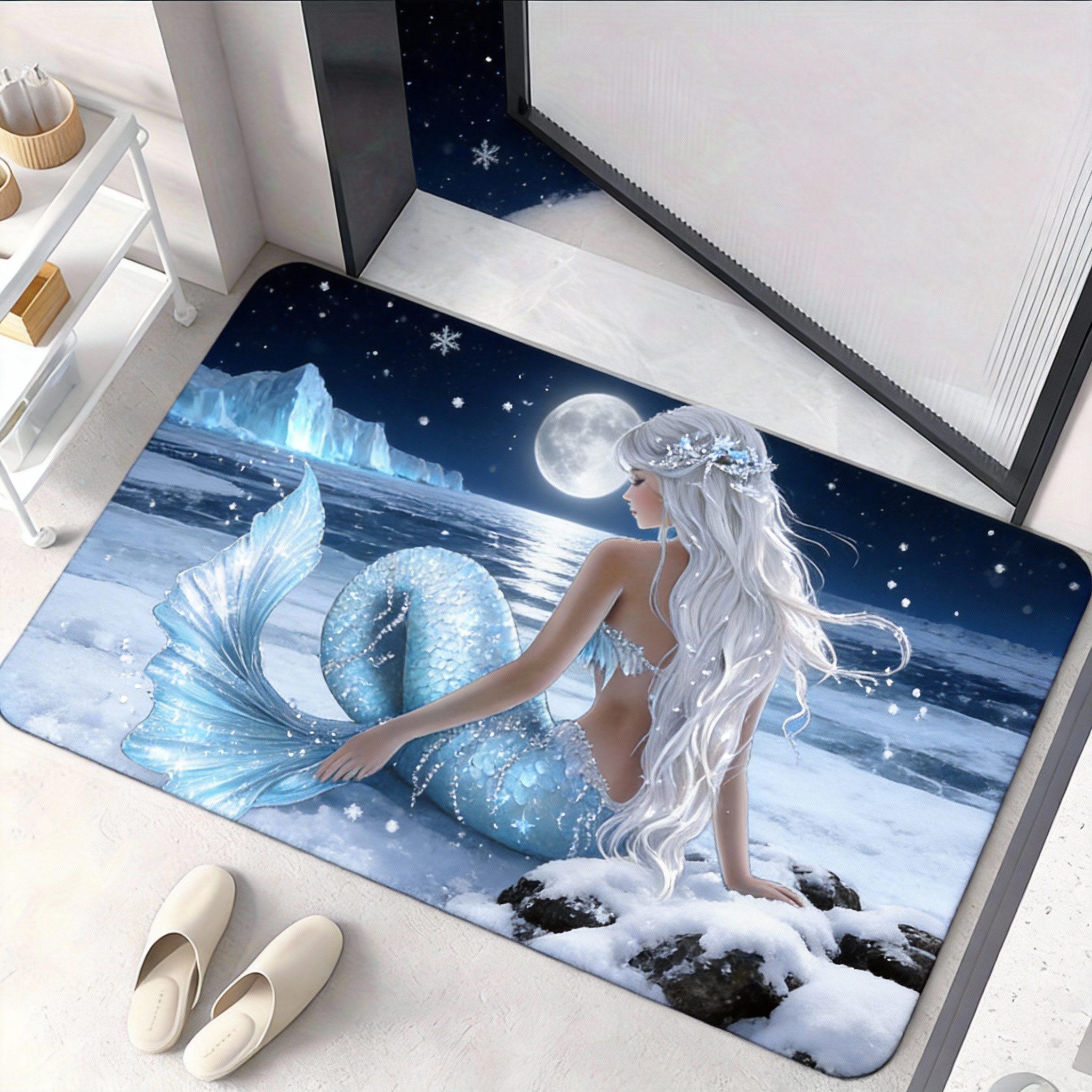 Mermaid Fantasy Doormat 1pc – Blue Ocean Moonlight Scene with Seashells, Magical Art Floor Mat for Entryway and Bedroom 40x60cm
Mermaid Fantasy Doormat 1pc – Blue Ocean Moonlight Scene with Seashells, Magical Art Floor Mat for Entryway and Bedroom 40x60cm
