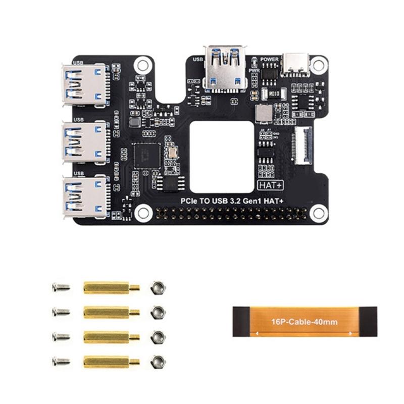 4 Port USB3.2 Adapter for Pi 5 PCIe to USB 3.2 Gen1 Expansion Board Improved Efficiency
4 Port USB3.2 Adapter for Pi 5 PCIe to USB 3.2 Gen1 Expansion Board Improved Efficiency