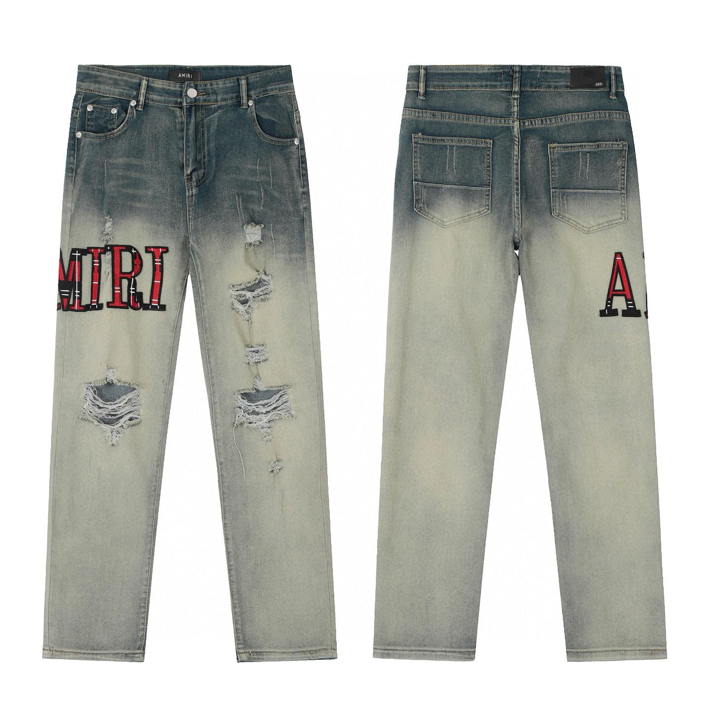 M49 Amiri Men s and Women s American Style Trendy Jeans with Fabric Patches, Holes, Embroidery, Casual and Fashionable High Street Pants 36
M49 Amiri Men s and Women s American Style Trendy Jeans with Fabric Patches, Holes, Embroidery, Casual and Fashionable High Street Pants 36