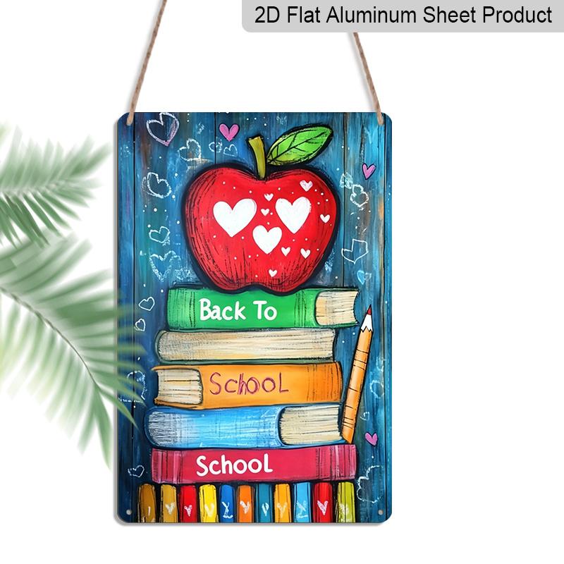 2D Flat, 1pc Rustic Style Back To School Metal Wall Art Sign with Apple & Book Stack - 8*12 Inch Aluminium Classroom Decor, Colorful Hand Drawn 20*30cm
2D Flat, 1pc Rustic Style Back To School Metal Wall Art Sign with Apple & Book Stack - 8*12 Inch Aluminium Classroom Decor, Colorful Hand Drawn 20*30cm