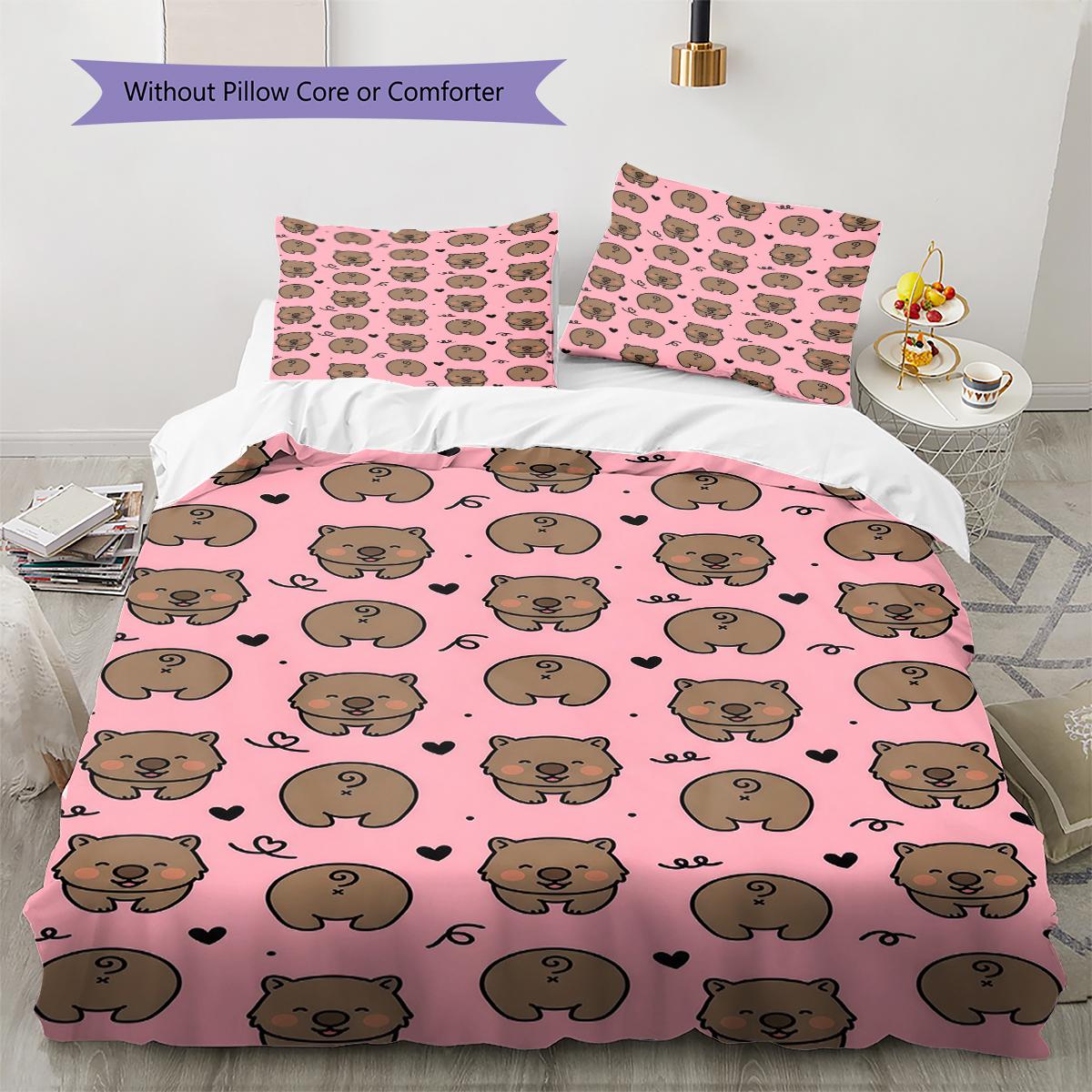 Pink Cartoon Art Pattern Bedding,Quilt Set Quilt Cover Pillowcase Home Birthday Gift (1 * duvet cover + 2 * pillowcase, without core) 135x200cm
Pink Cartoon Art Pattern Bedding,Quilt Set Quilt Cover Pillowcase Home Birthday Gift (1 * duvet cover + 2 * pillowcase, without core) 135x200cm