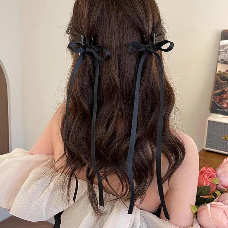 2PC/Set Long Ribbon Bow Hair Clip Fashion Sweet Black Mini Clips Hair Claw Headdress
2PC/Set Long Ribbon Bow Hair Clip Fashion Sweet Black Mini Clips Hair Claw Headdress